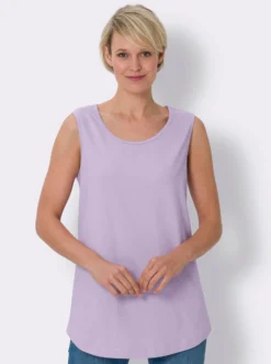 Longtop mit abgerundetem Saum