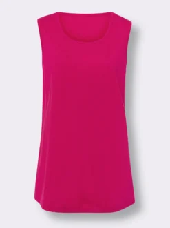Longtop mit abgerundetem Saum