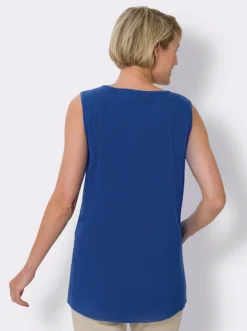 Longtop mit abgerundetem Saum