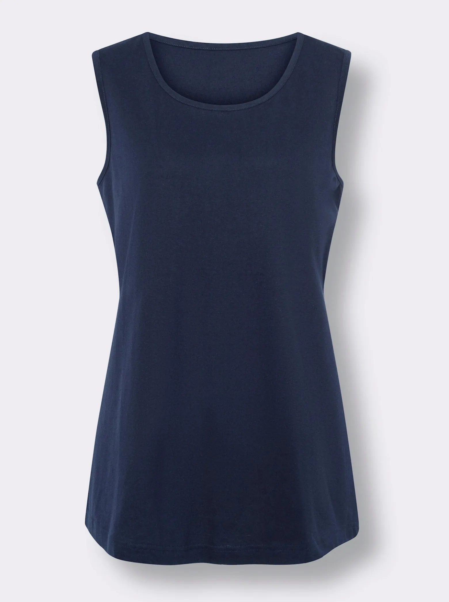 Longtop mit abgerundetem Saum