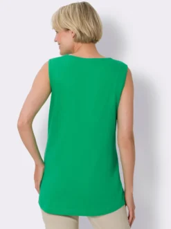 Longtop mit abgerundetem Saum