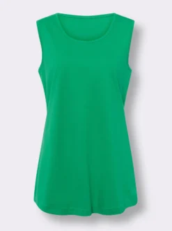 Longtop mit abgerundetem Saum