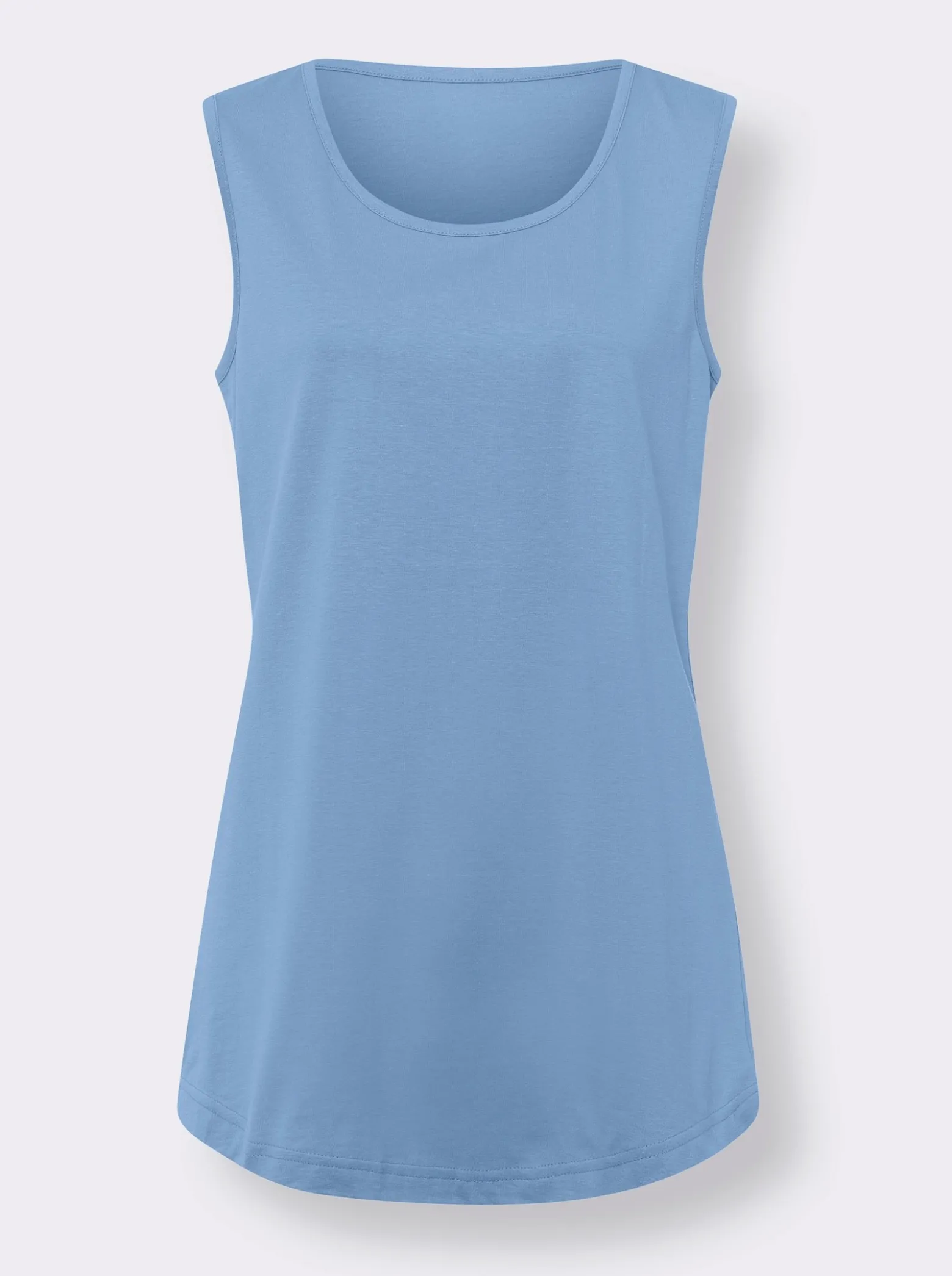 Longtop mit abgerundetem Saum
