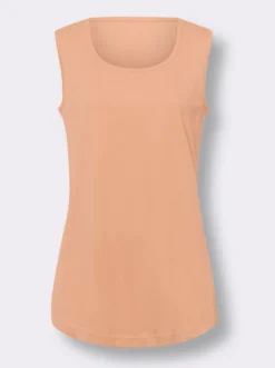 Longtop mit abgerundetem Saum