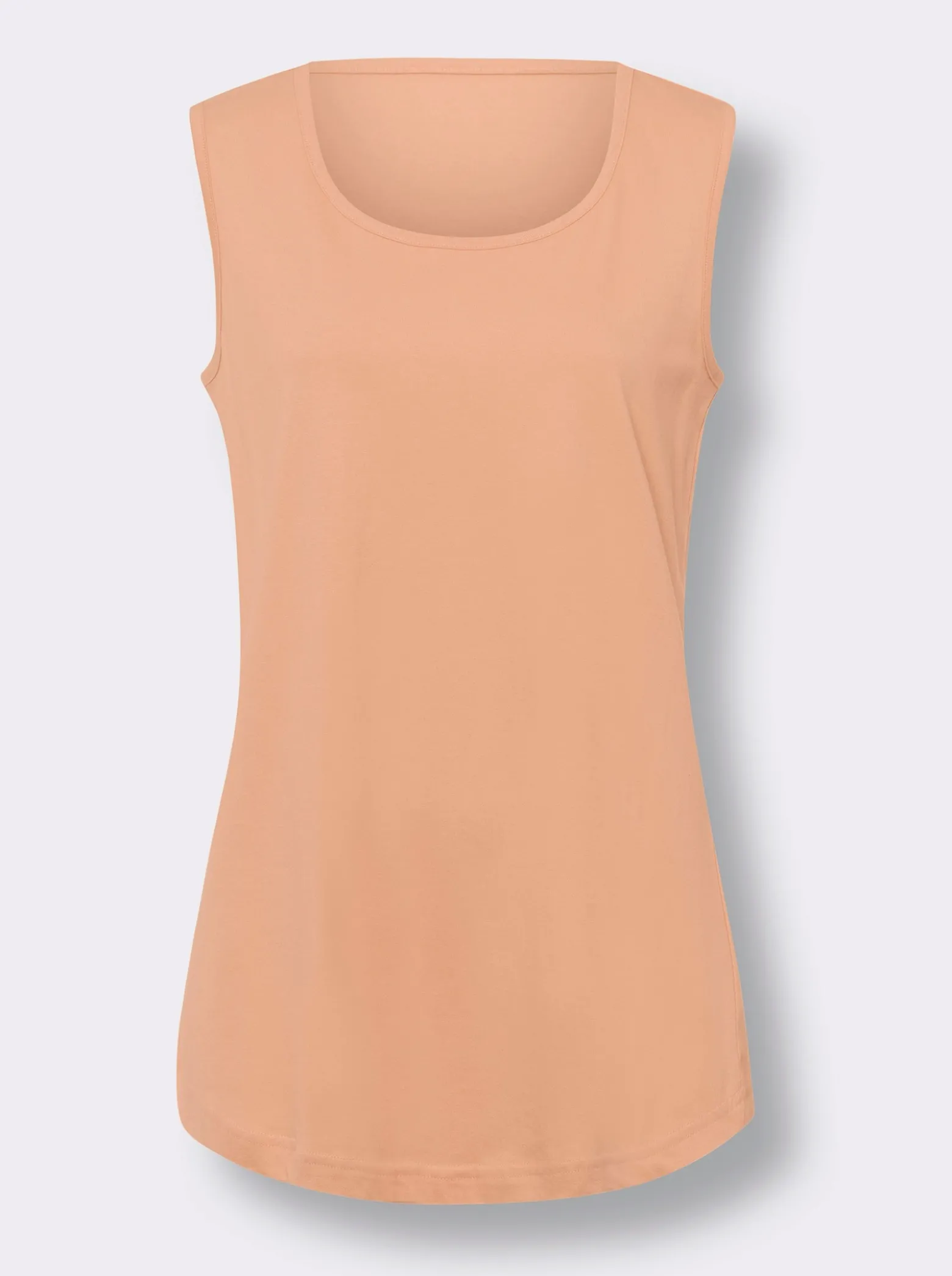 Longtop mit abgerundetem Saum
