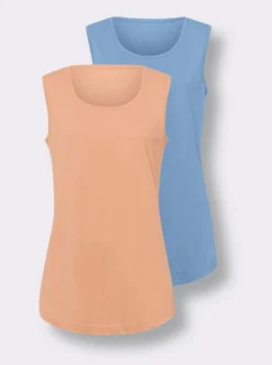Longtop mit abgerundetem Saum