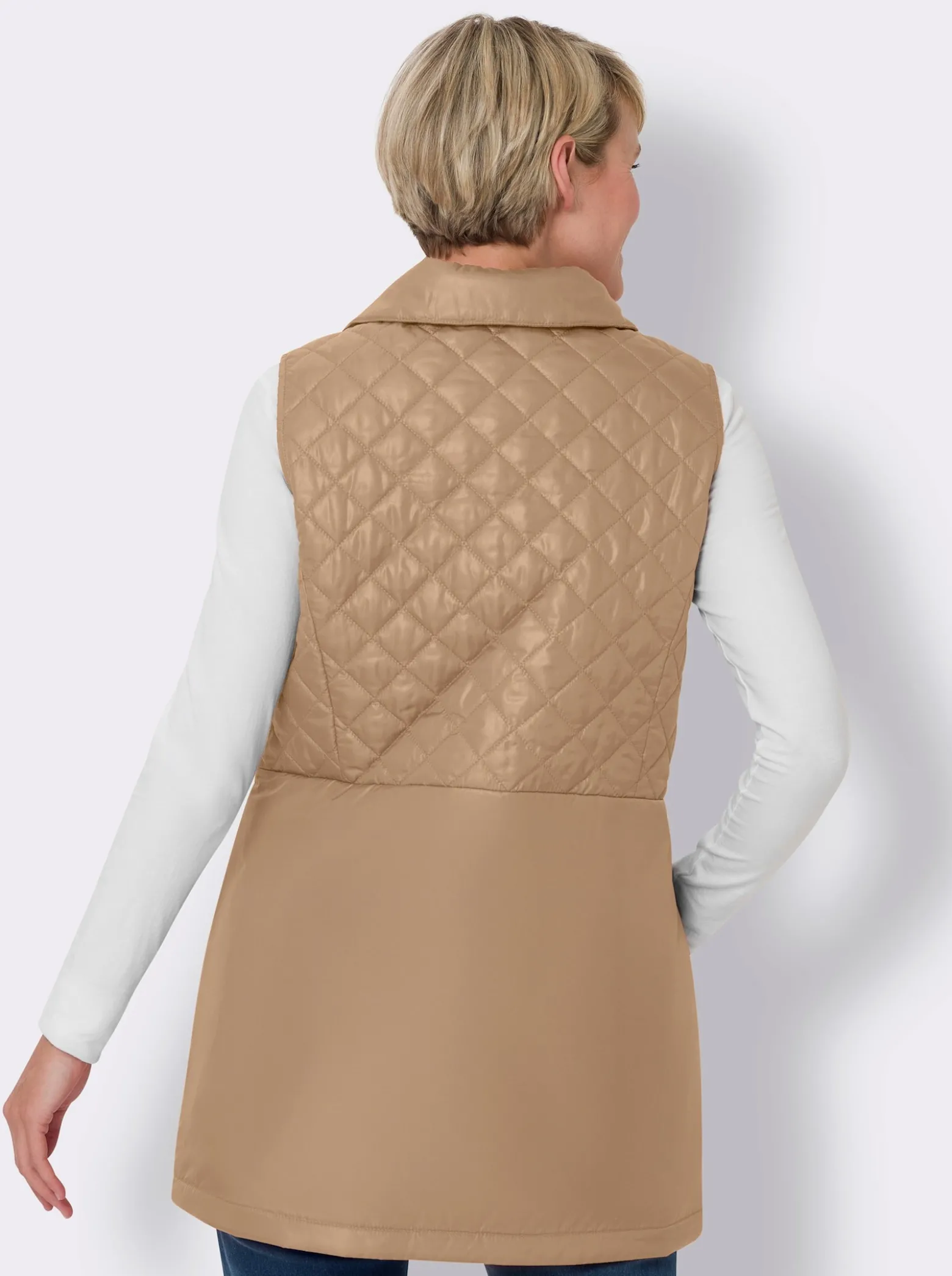 Longweste mit Rautensteppung