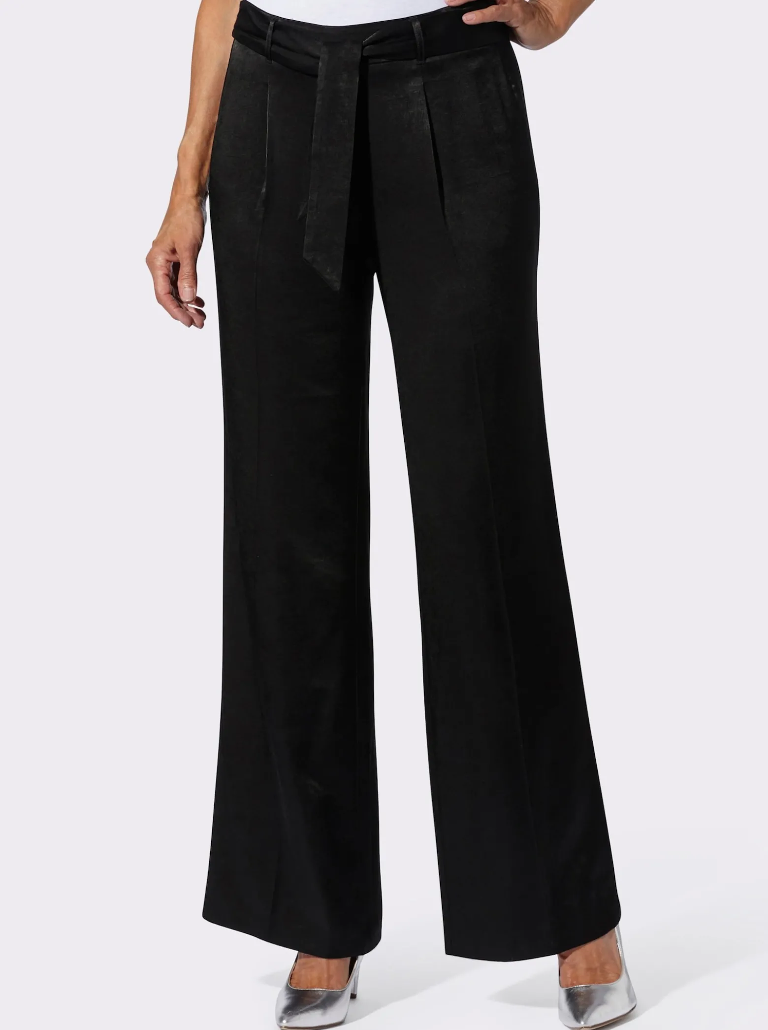Marlene-Hose in Satin-Qualität