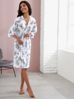 Morgenmantel in Kimono-Form