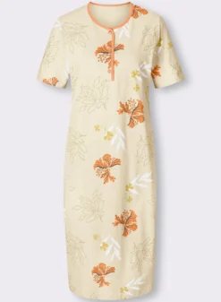 Nachthemden im Doppelpack, floraler Print