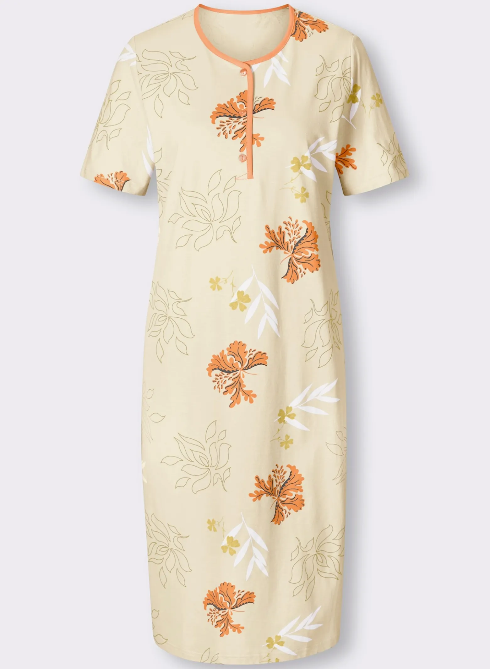 Nachthemden im Doppelpack, floraler Print