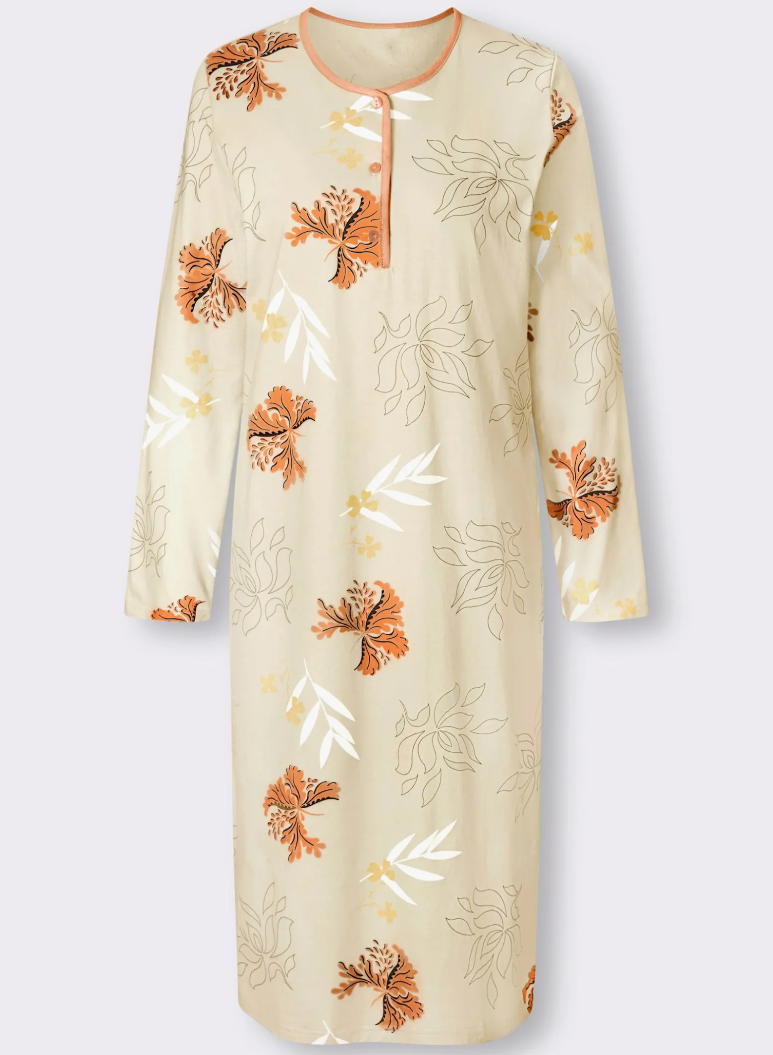 Nachthemden im Doppelpack, floraler Print