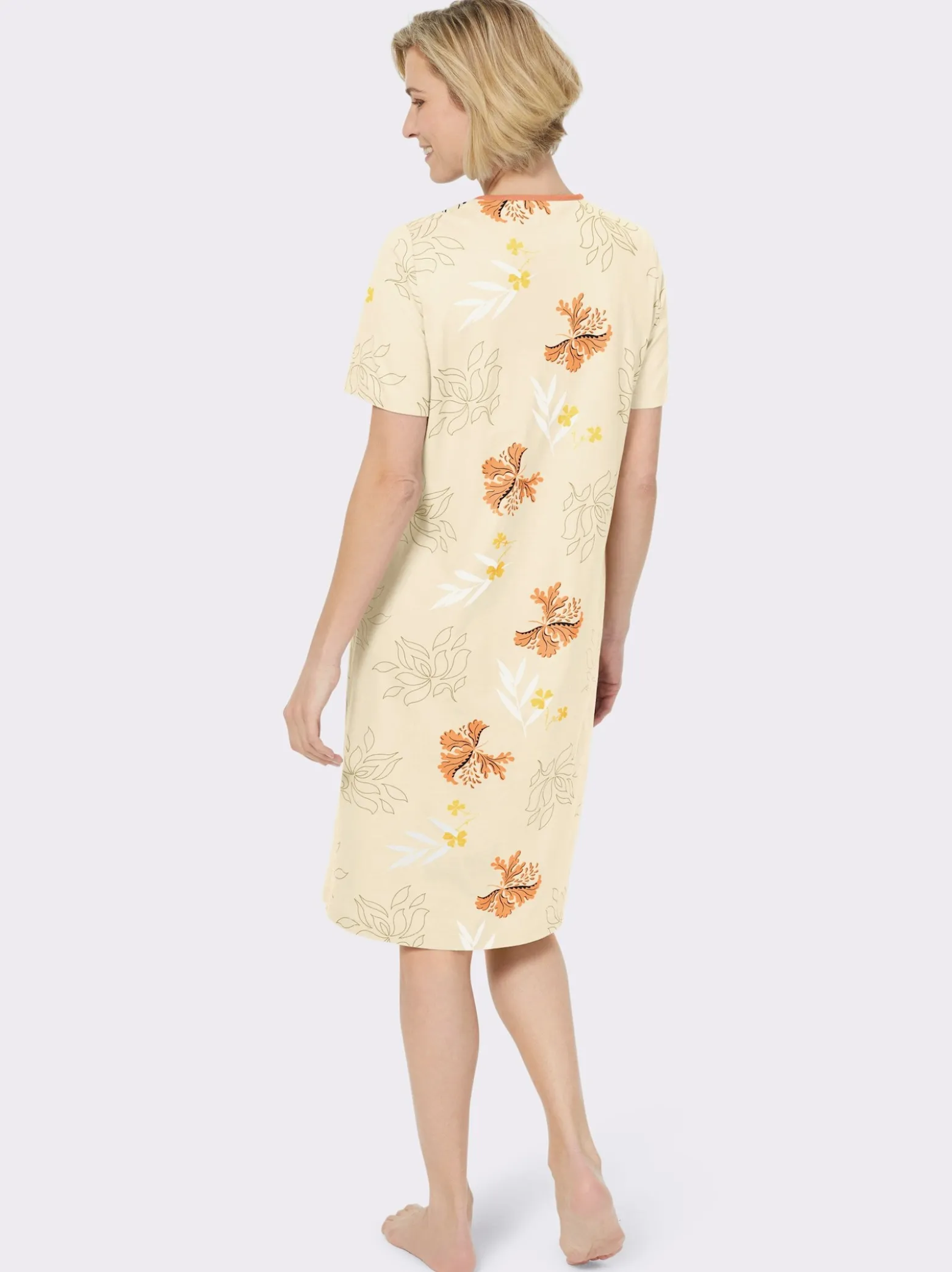 Nachthemden im Doppelpack, floraler Print