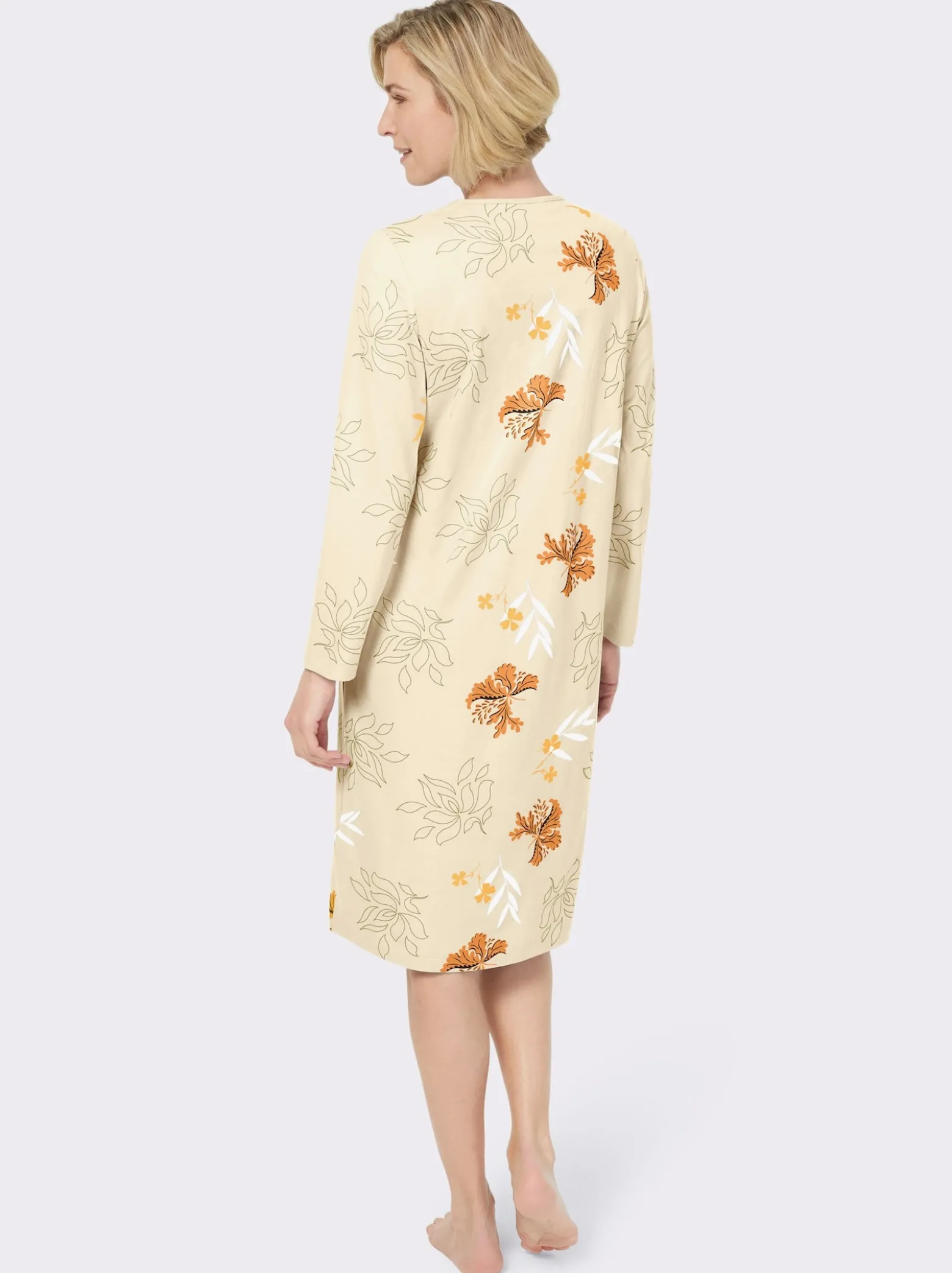 Nachthemden im Doppelpack, floraler Print