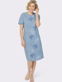 Nachthemden im Doppelpack, floraler Print