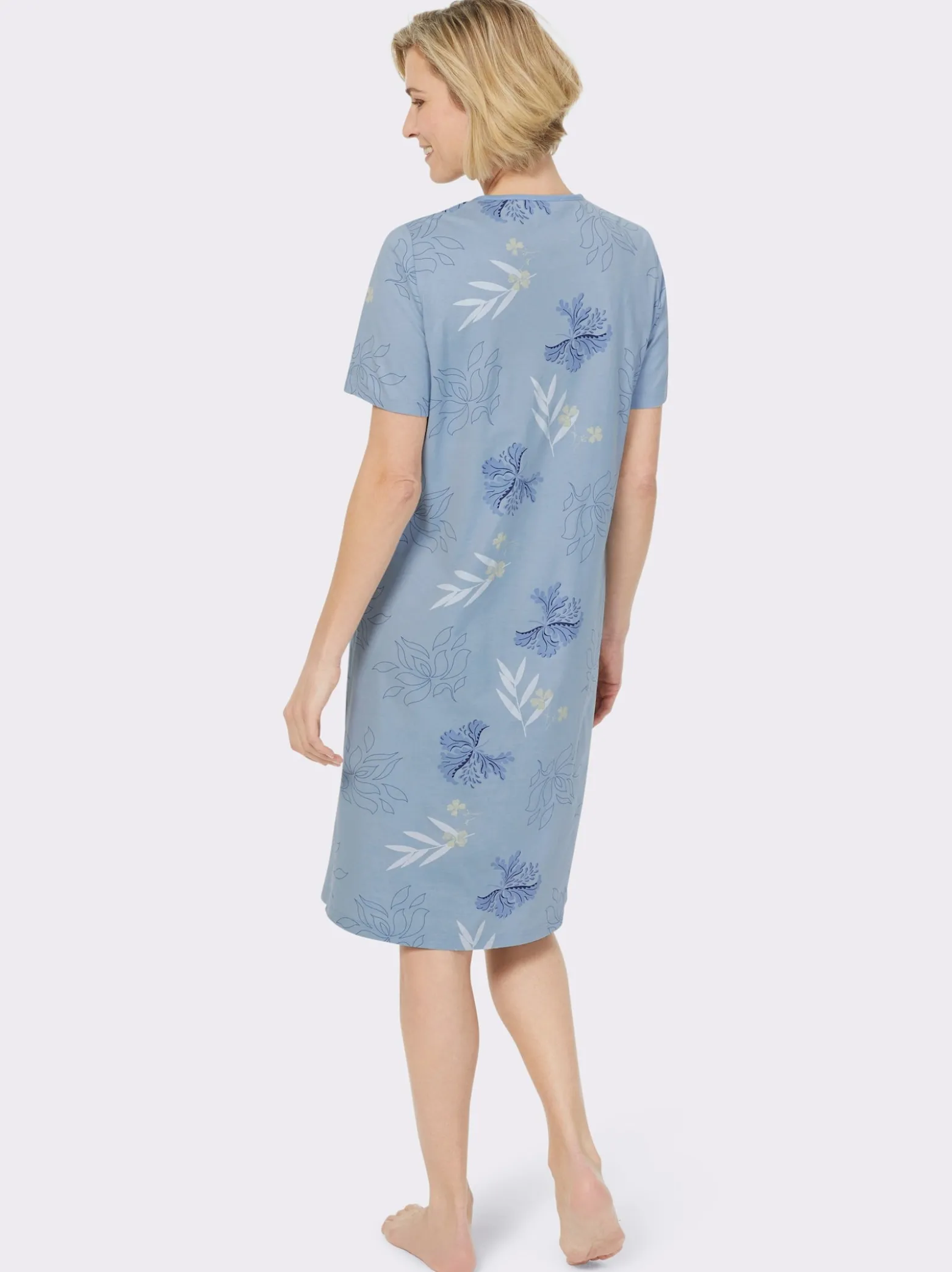 Nachthemden im Doppelpack, floraler Print
