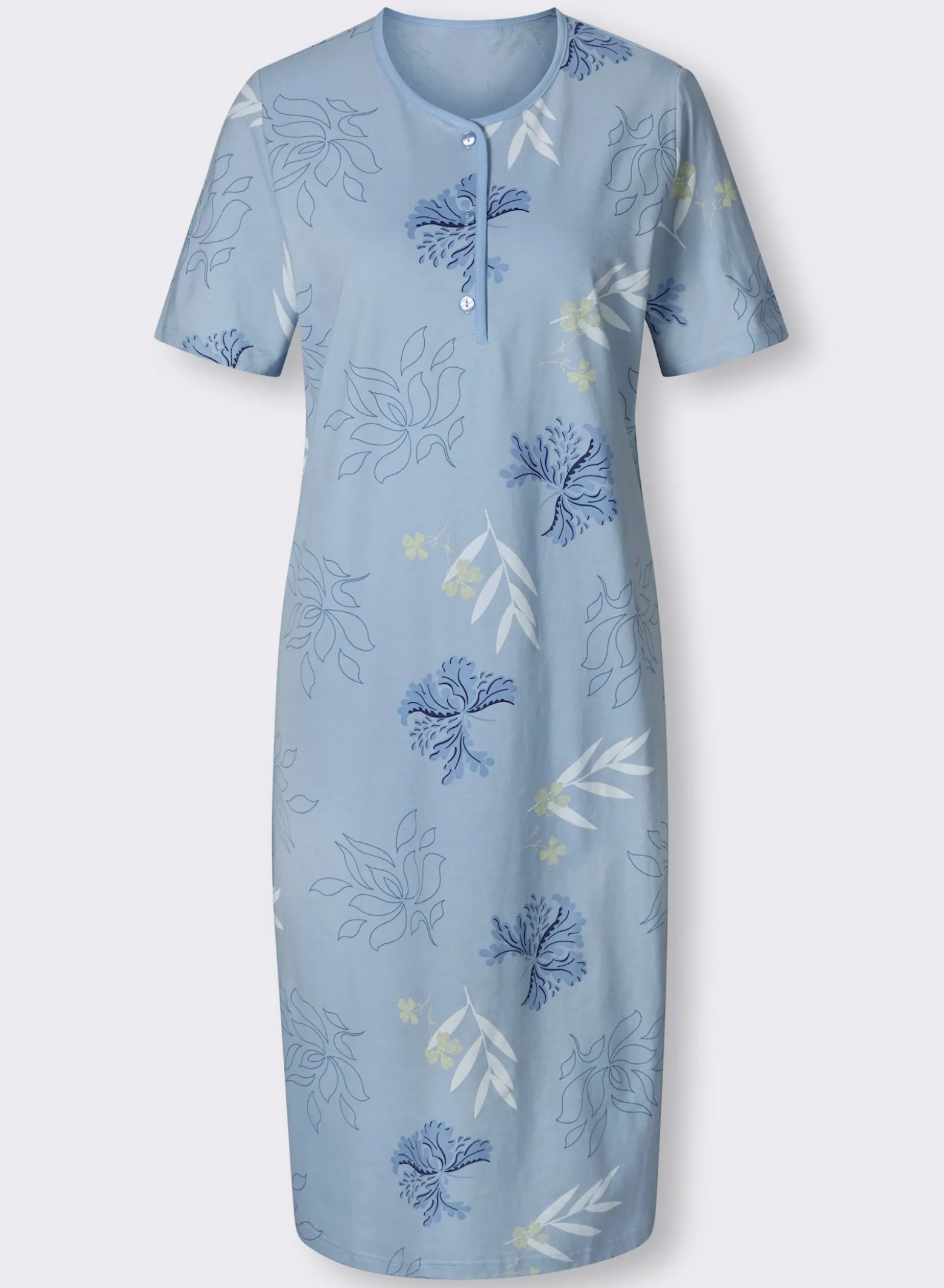 Nachthemden im Doppelpack, floraler Print