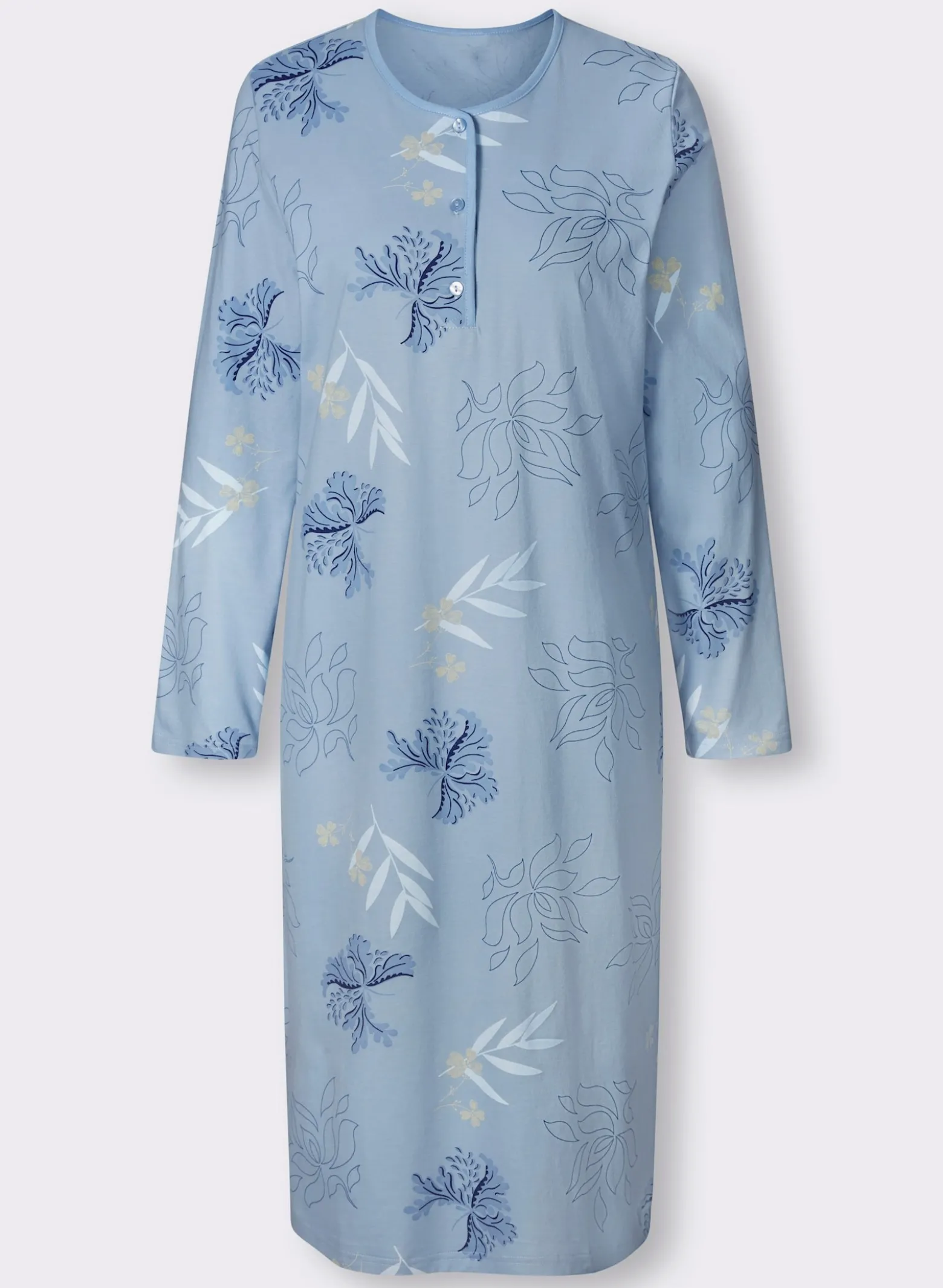 Nachthemden im Doppelpack, floraler Print