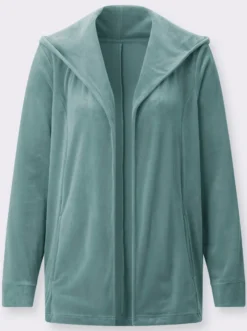 Nickijacke in offener Form