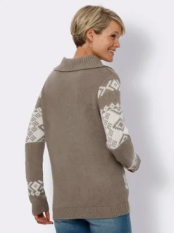 Norwegerpullover in Jacquard-Strick