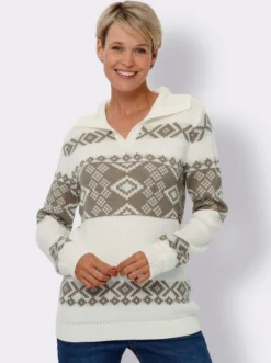 Norwegerpullover in Jacquard-Strick