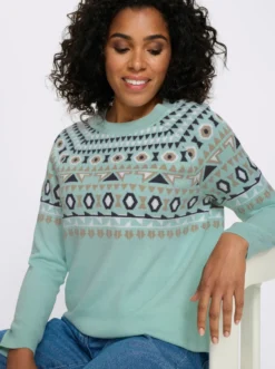 Norwegerpullover mit Raglanärmeln
