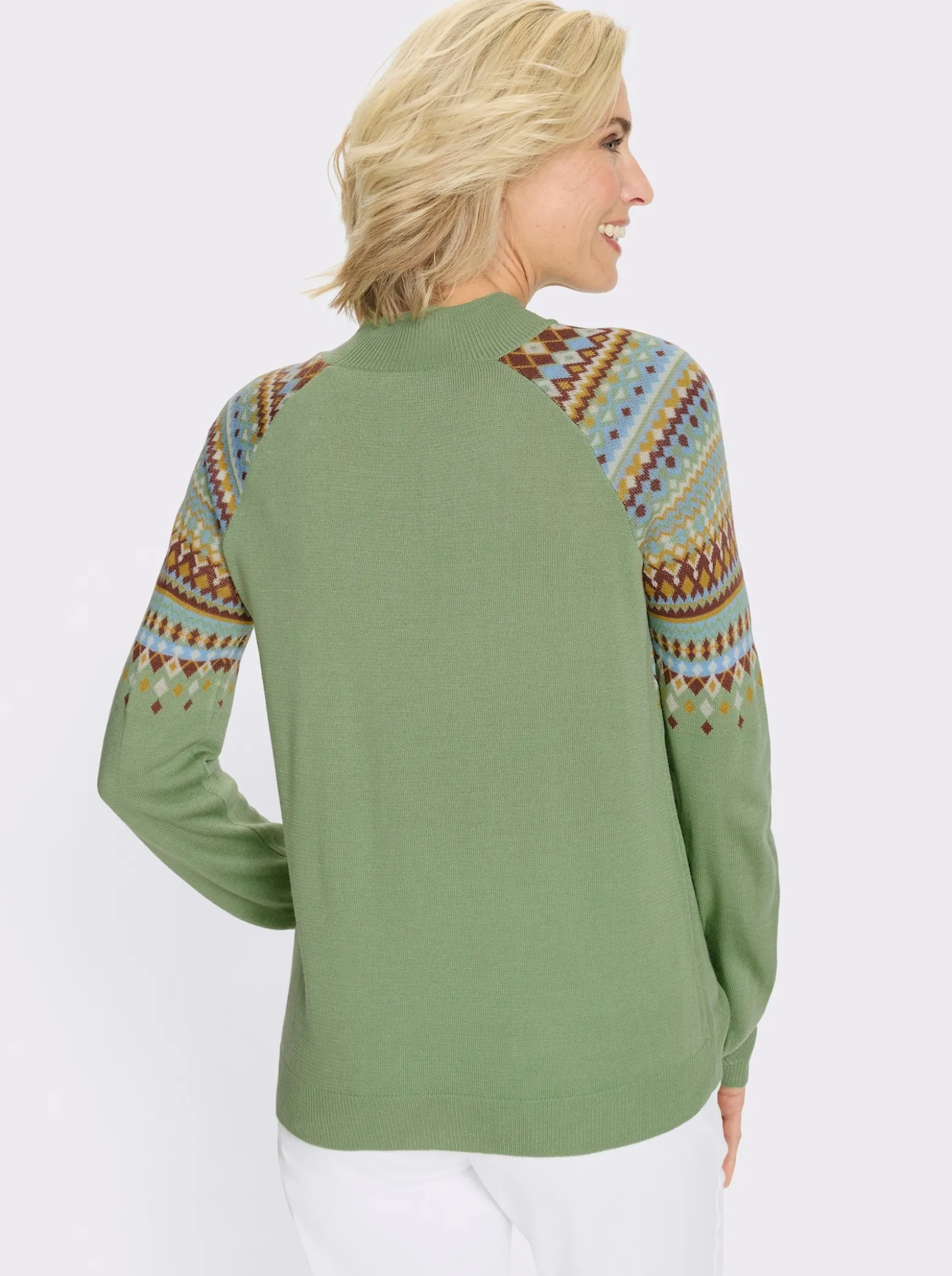 Norwegerpullover mit Raglan-Ärmeln