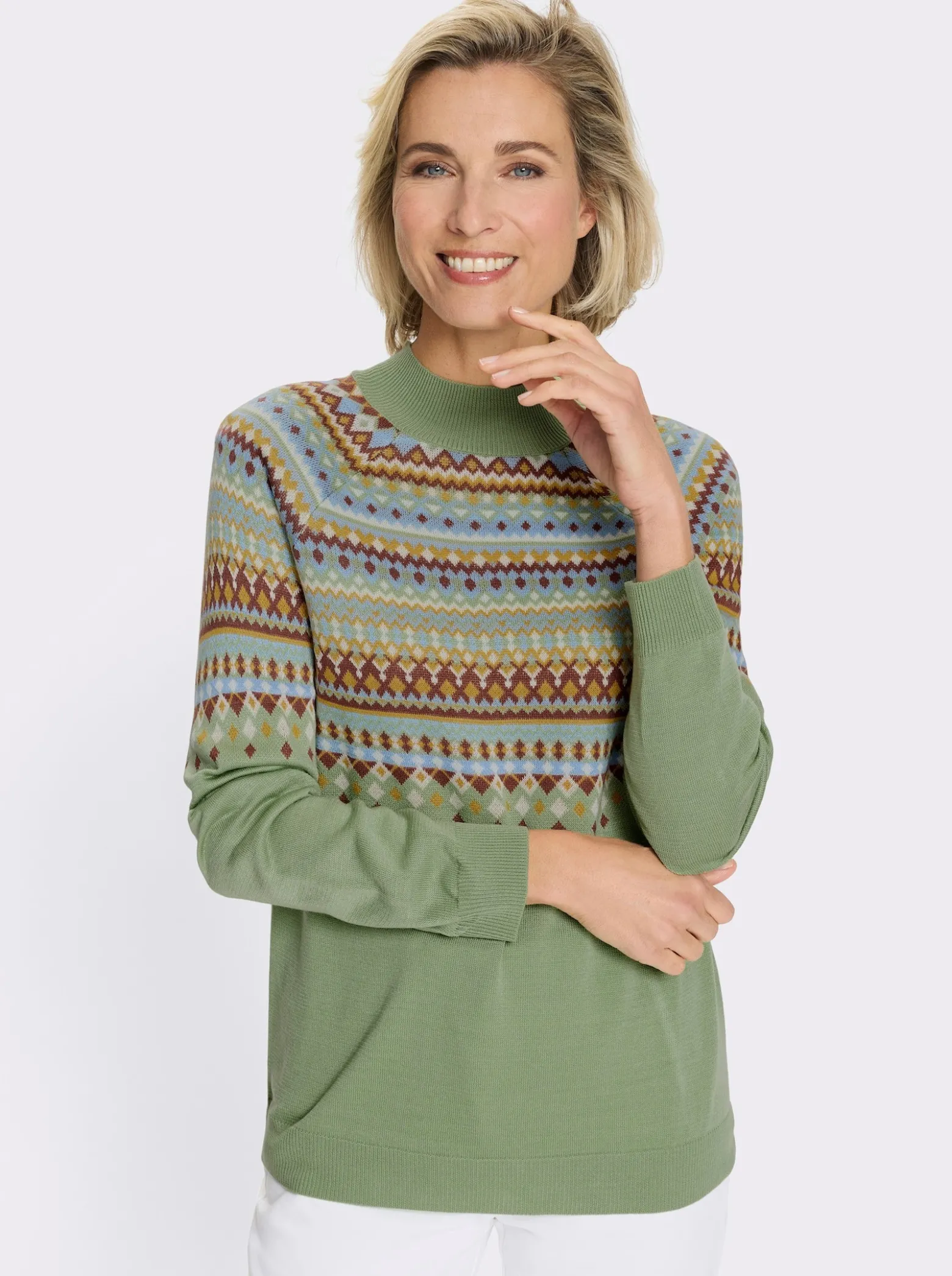 Norwegerpullover mit Raglan-Ärmeln