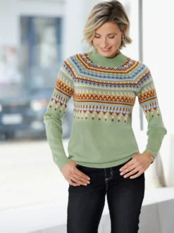 Norwegerpullover mit Raglan-Ärmeln