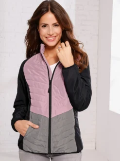 Outdoorjacke mit Einsatz aus Sandwich-Stepp