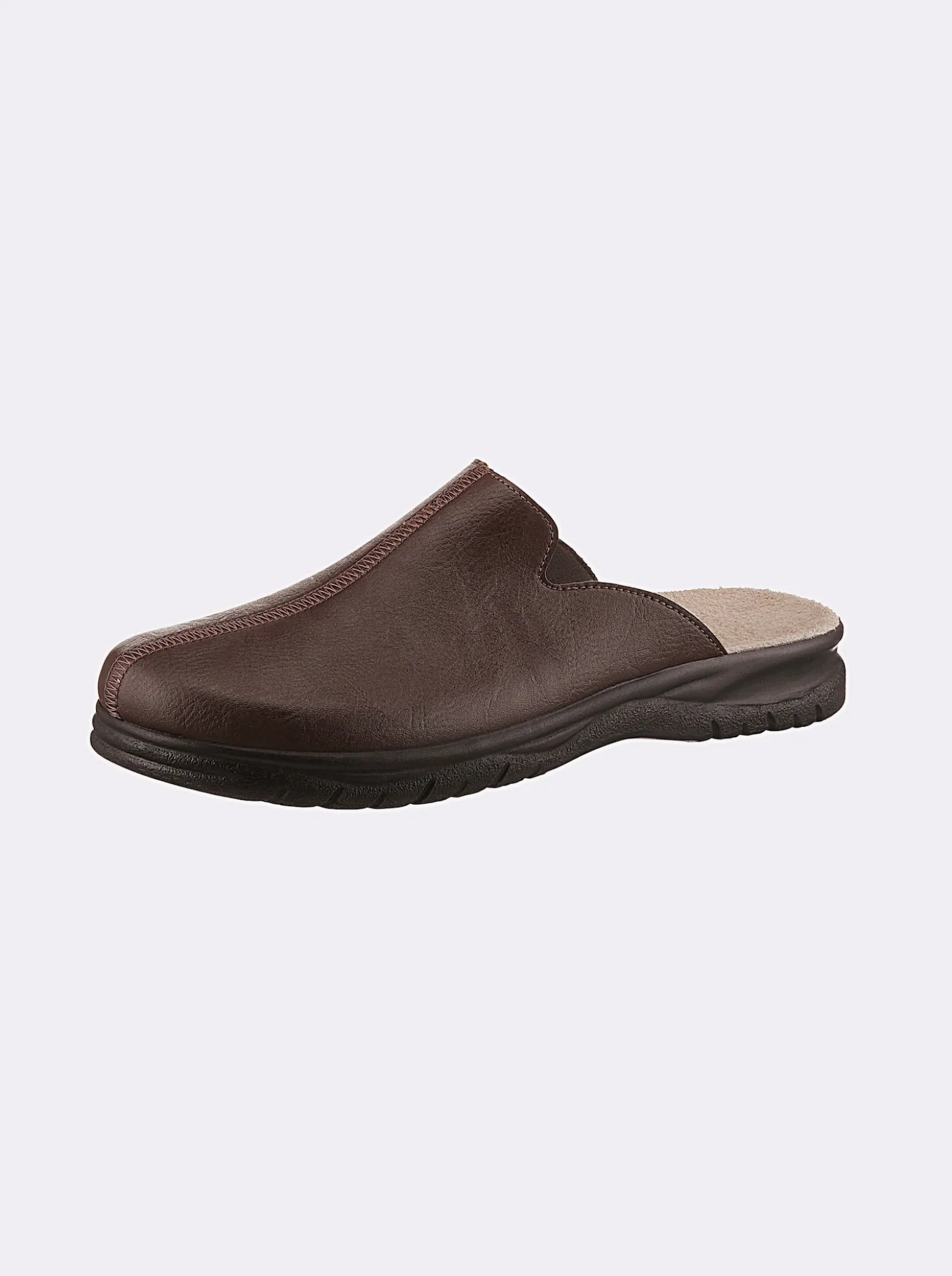 Pantoffel aus Leder-Imitat