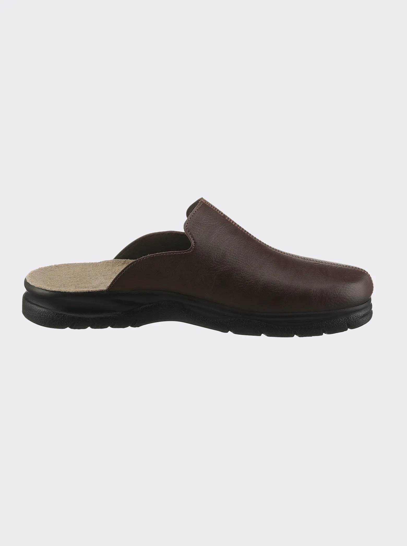 Pantoffel aus Leder-Imitat