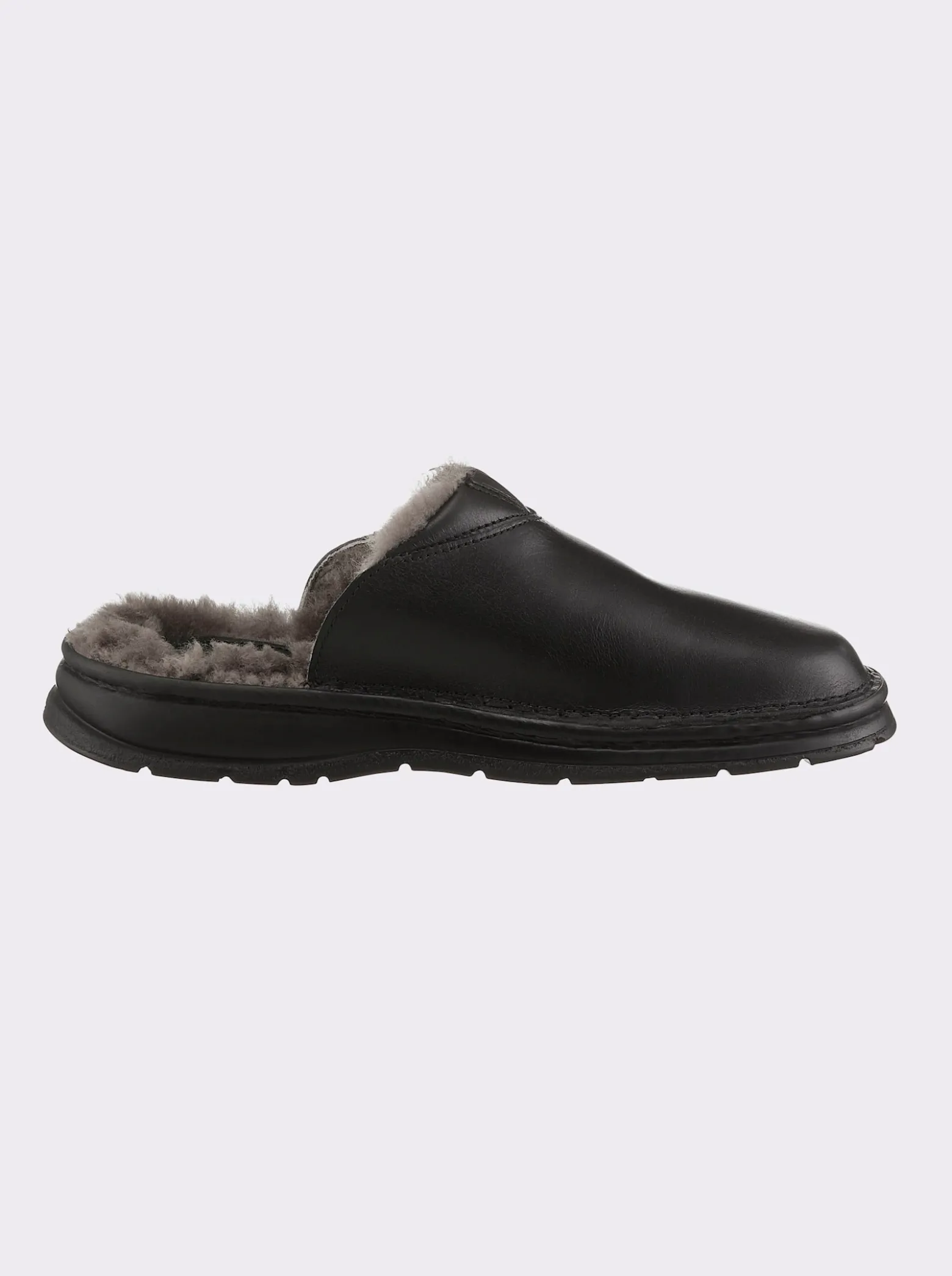 Pantoffel mit Lammfell-Futter
