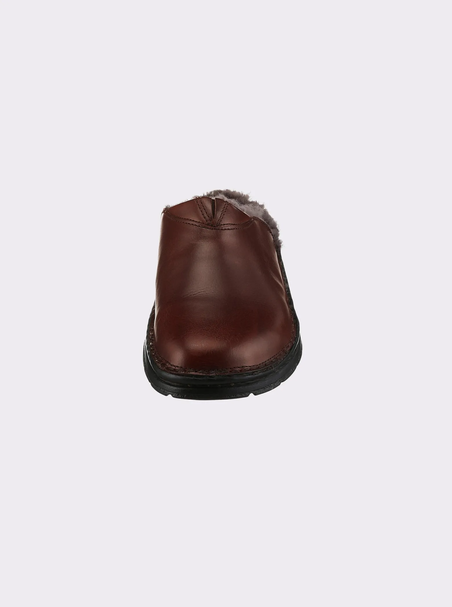 Pantoffel mit Lammfell-Futter