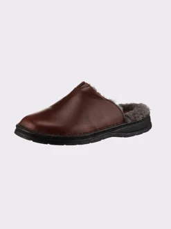 Pantoffel mit Lammfell-Futter