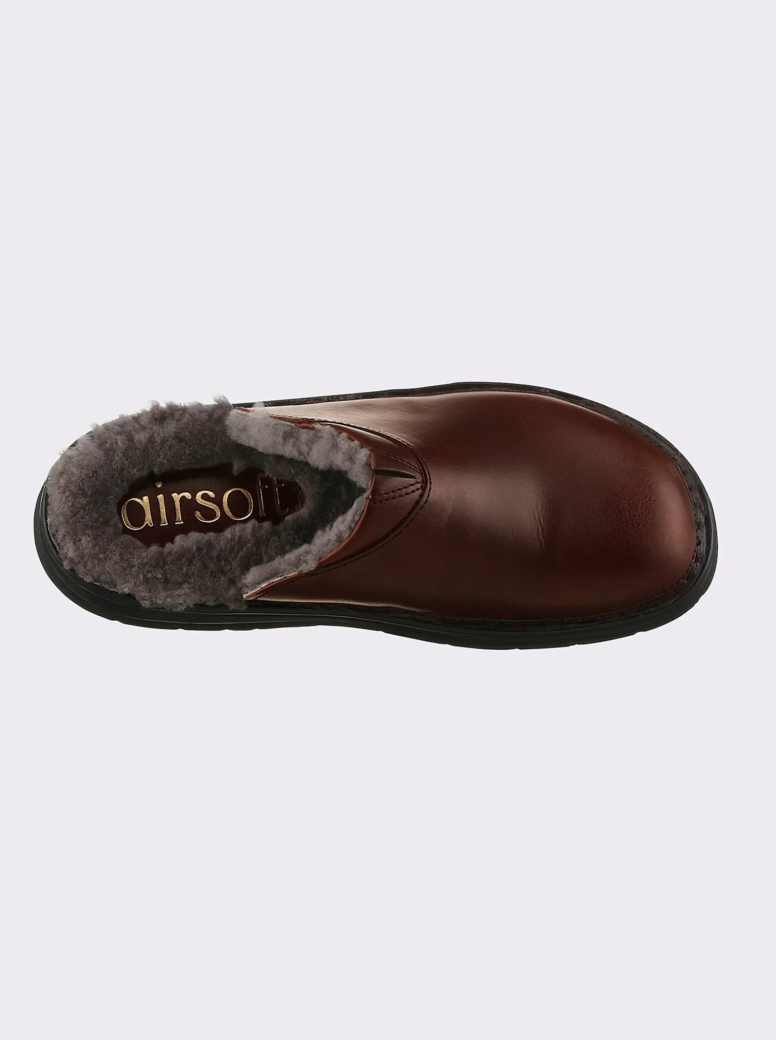Pantoffel mit Lammfell-Futter