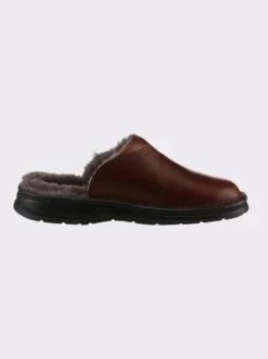 Pantoffel mit Lammfell-Futter