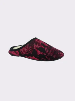 Pantoffel mit Reptil-Muster, wärmend