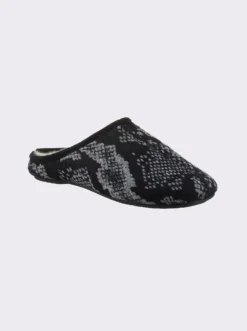 Pantoffel mit Reptil-Muster, wärmend
