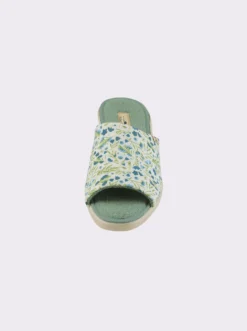 Pantolette mit floralem Druck