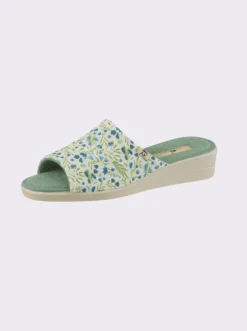 Pantolette mit floralem Druck