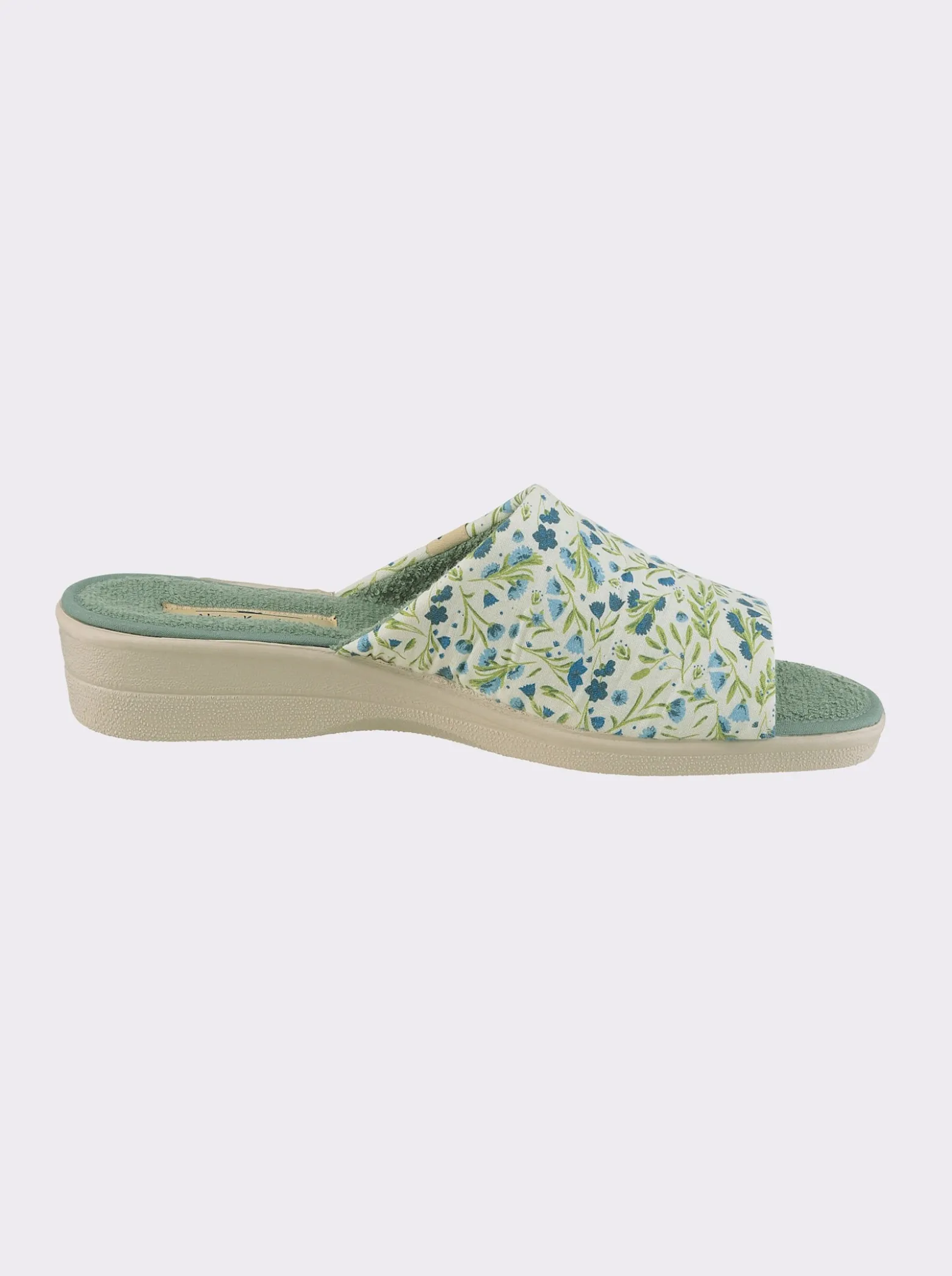 Pantolette mit floralem Druck