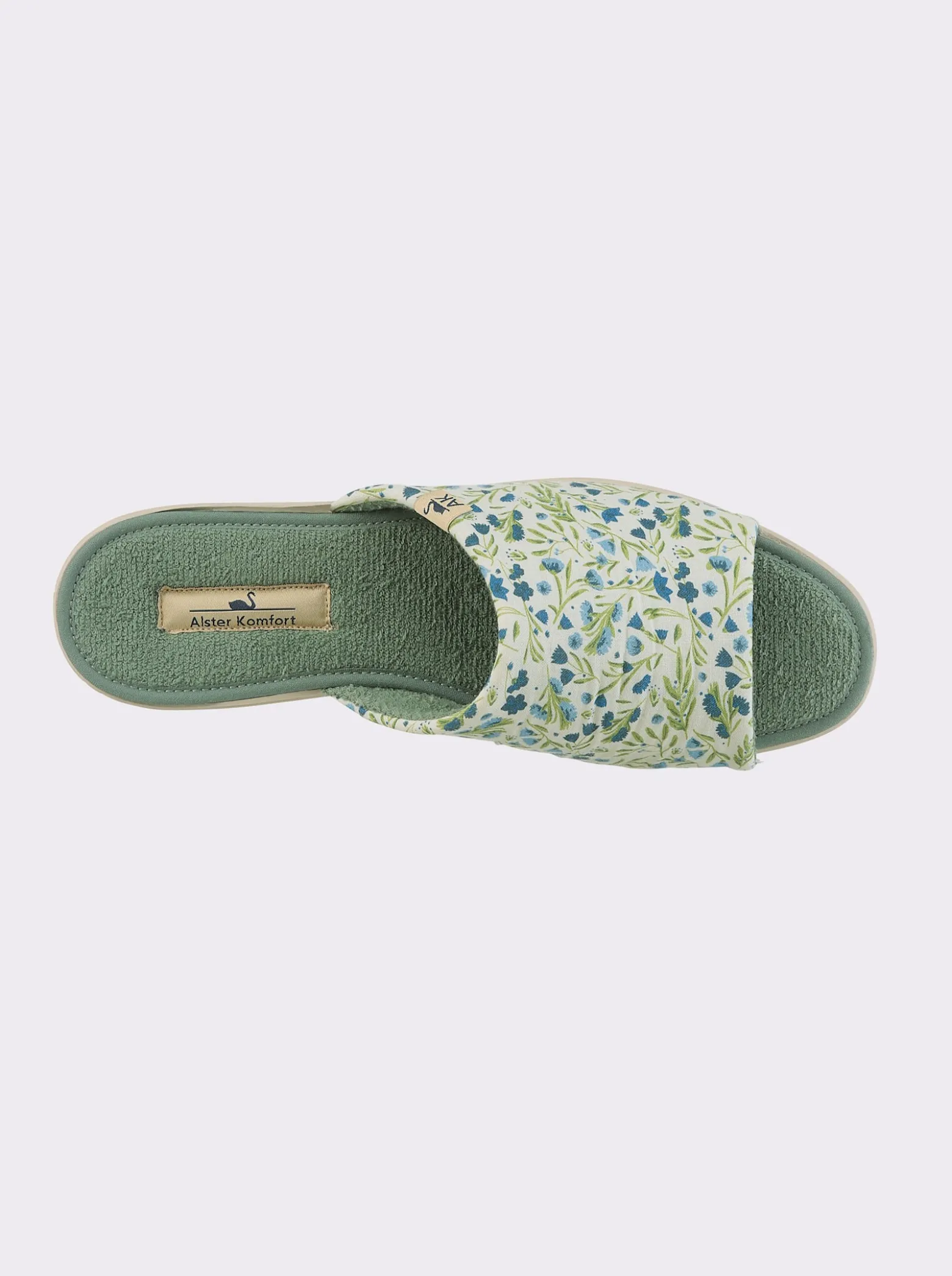 Pantolette mit floralem Druck