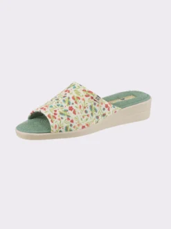 Pantolette mit floralem Druck