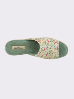 Pantolette mit floralem Druck