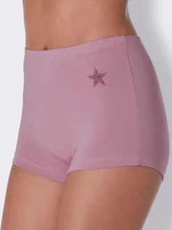 Panty mit seitlichem Sternchen-Druck vorne