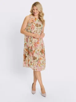 Plisseekleid mit Blütenmuster