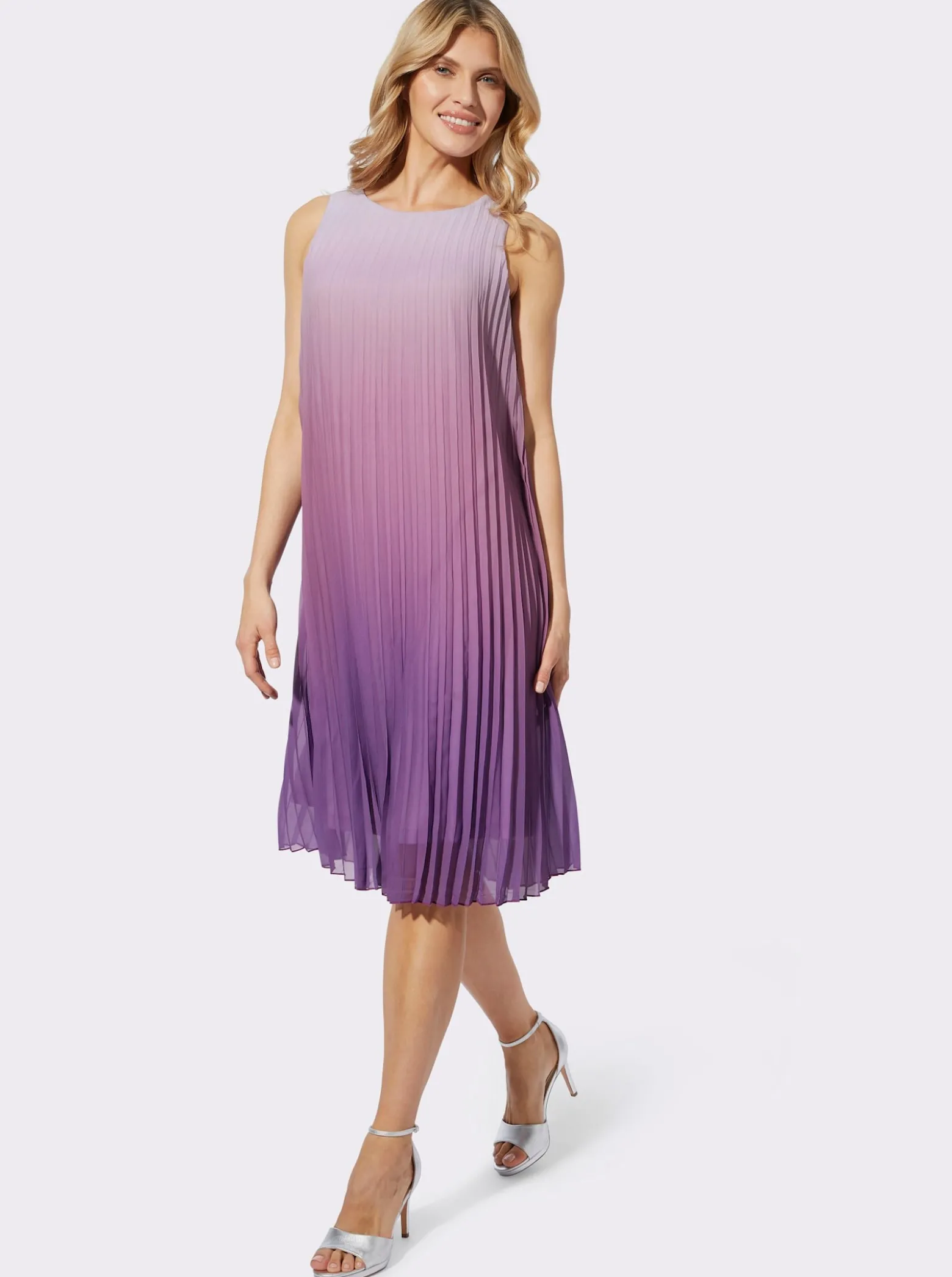 Plisseekleid mit Farbverlauf