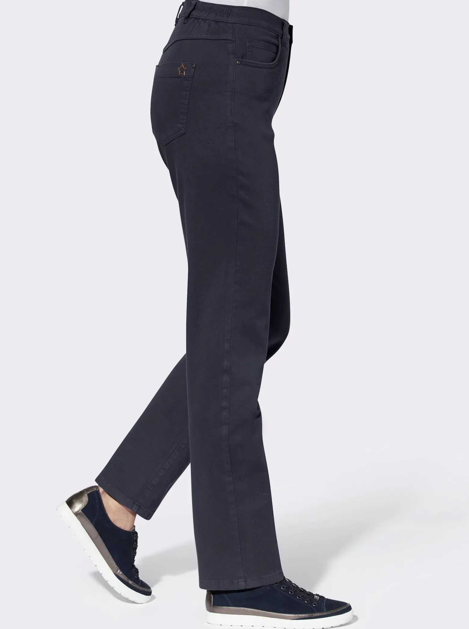 5-Pocket-Hose mit seitlichem Dehnbund