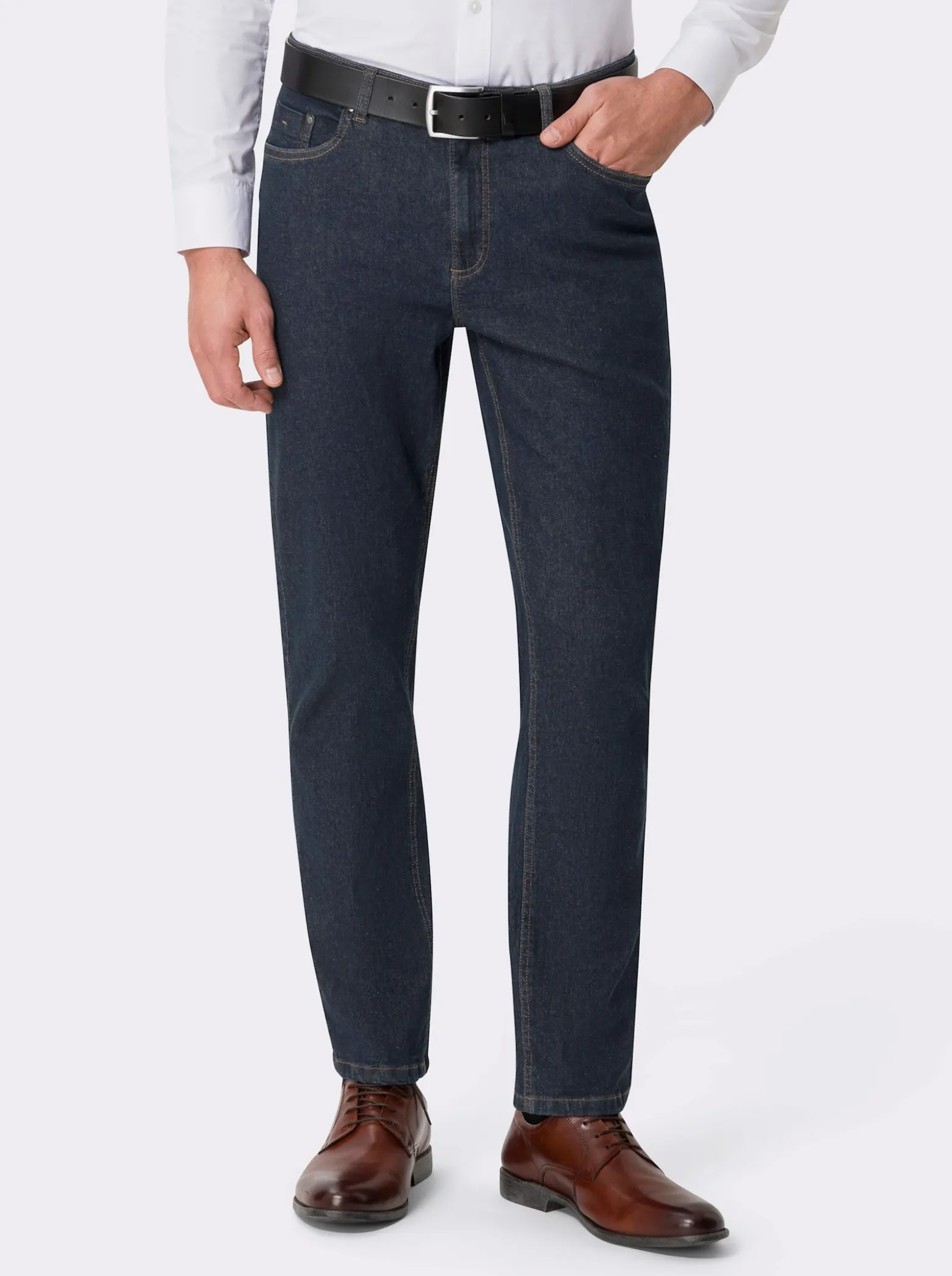 5-Pocket-Jeans mit Kontrastnähten